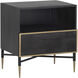 Markwood 24.25 X 22.25 inch Brass / Dark Brown Night Stand